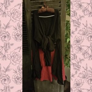 Black and Red Top and Skirt